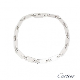 Cartier 18k White Gold Rectangular Link Bracelet